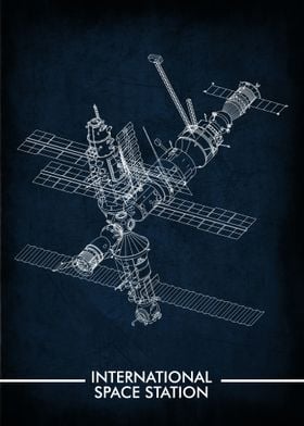 ISS SPACE STATION BLUE