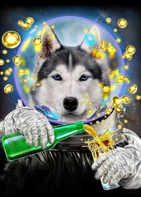 Astronaut Siberian Husky