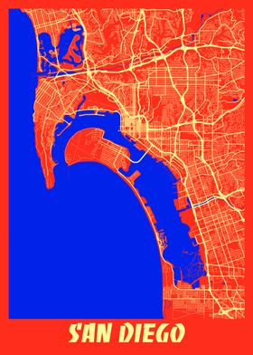 San Diego Retro City Map