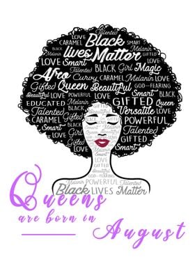 Queens Born In August Afro