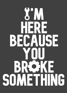 Im Here Because You Broke