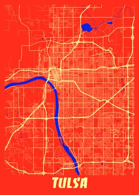 Tulsa Retro City Map