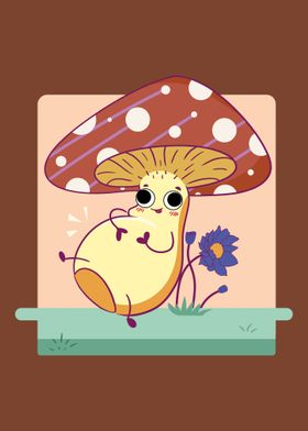 Mushroom with Googly Eyes