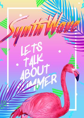 Synthwave Summer flamingo