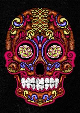 mexican stitch skull