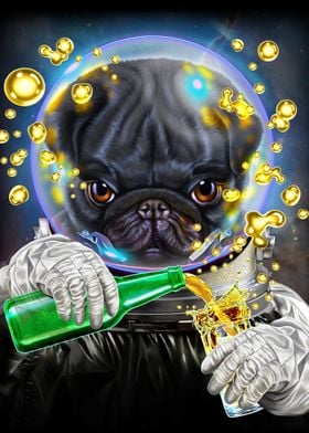 Astronaut Black Pug