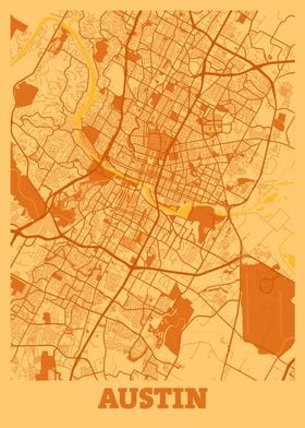 Austin Sunset City Map