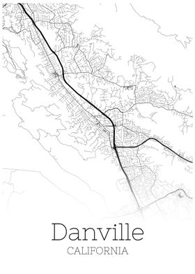 Danville California map 