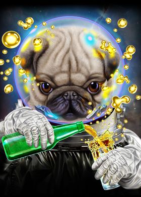 Astronaut Grumpy Pug