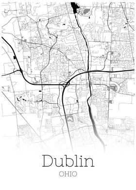 Dublin Ohio city map