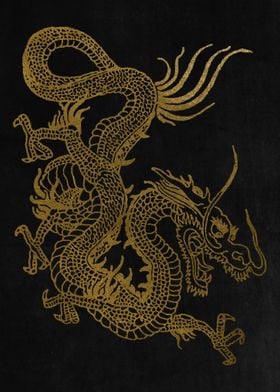 Golden Chinese Dragon 