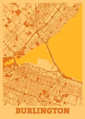 Burlington Sunset City Map