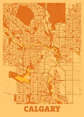 Calgary Sunset City Map