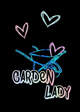 Garden Lady Neon Wall Art