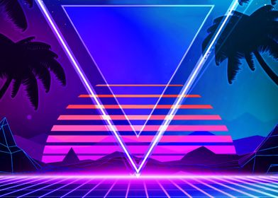 triangle art retro