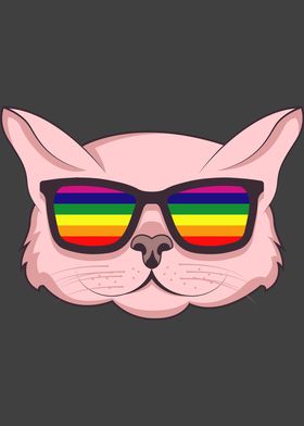 LGBT Cat With Sunglasses