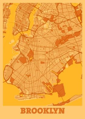 Brooklyn Sunset City Map