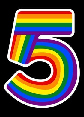 Happy Rainbow 5th Birthday