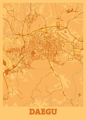 Daegu Sunset City Map