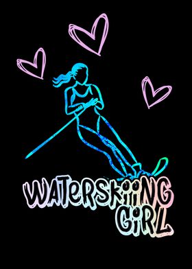 Waterskiing Girl Wall Art