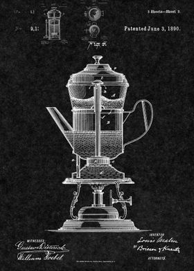 Coffee Urn Patent 1890