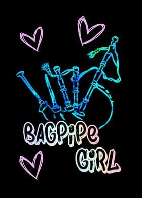 Bagpipe Girl Wall Art