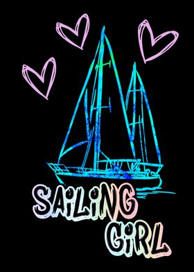 Sailing Girl Wall Art Gift