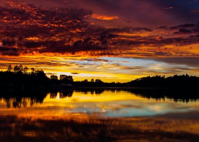 Magical Sunset Lake