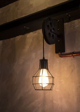 Lamp Light In London Pub