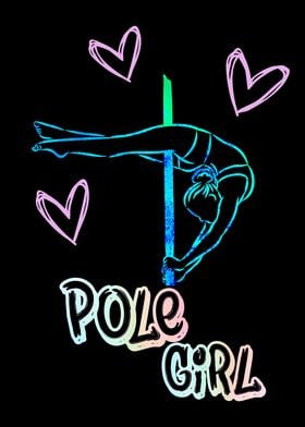 Pole Dance Girl Wall Art