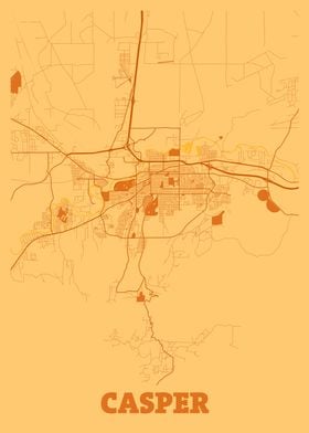 Casper Sunset City Map