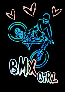 BMX Girl Wall Art Gift