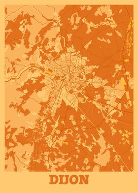 Dijon Sunset City Map