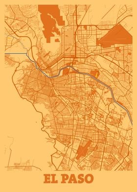 El Paso Sunset City Map