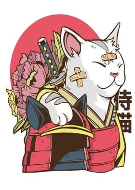 CUTE CAT SAMURAI JAPAN