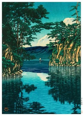 Lake Towaka   Kawase Hasui