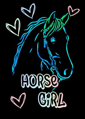 Horses Girl Wall Art