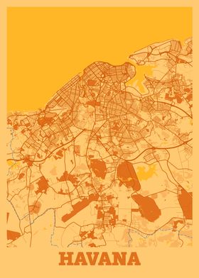 Havana Sunset City Map