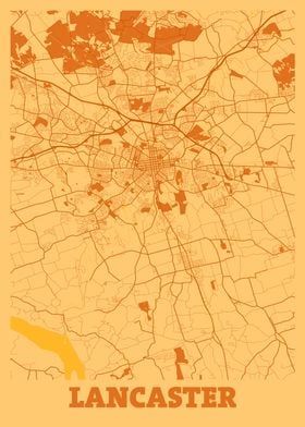 Lancaster Sunset City Map