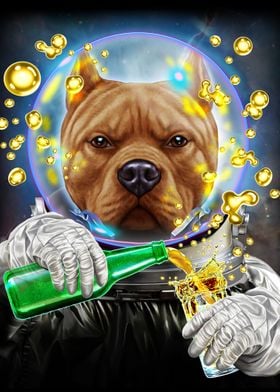 Astronaut Pit Bull Dog