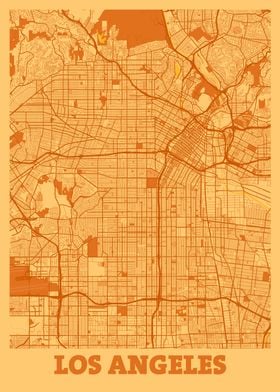 Los Angeles Sunset Map