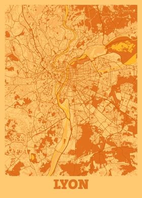 Lyon Sunset City Map