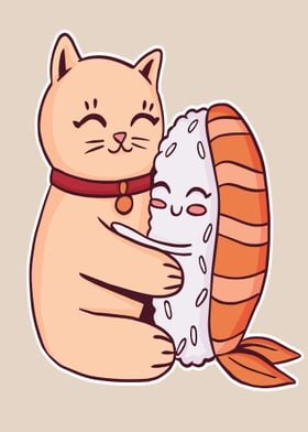 CUTE CAT SUSHI HUG CUTIE