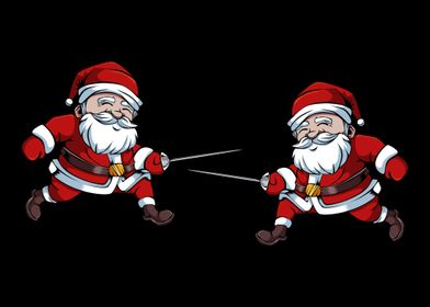 Fencing Santa Christmas