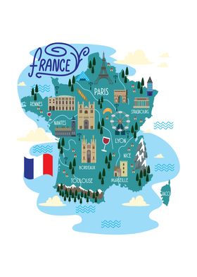 France travelling motif