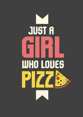 Cute Girl I Love Pizza