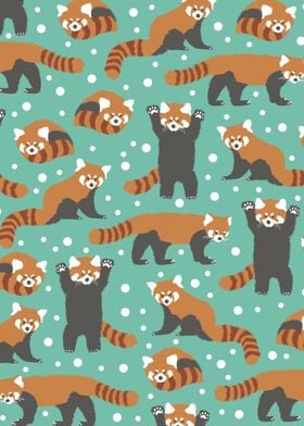 Red panda pattern 