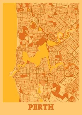 Perth Sunset City Map