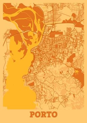 Porto Sunset City Map