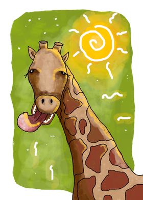 giraffe painting